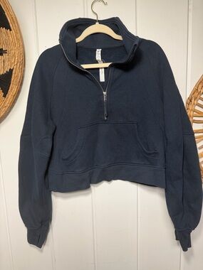 Scuba oversized half zip hoodie